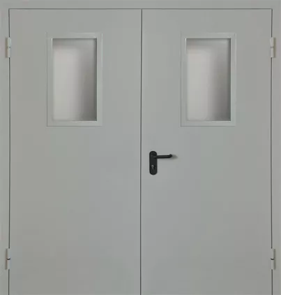 Двери противопожарные EI60 , двупольные, с остеклением